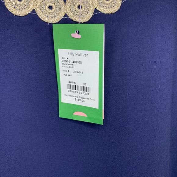 Lilly Pulitzer Stella Shift dress in true navy, size 00. New with tags. - Picture 4 of 6